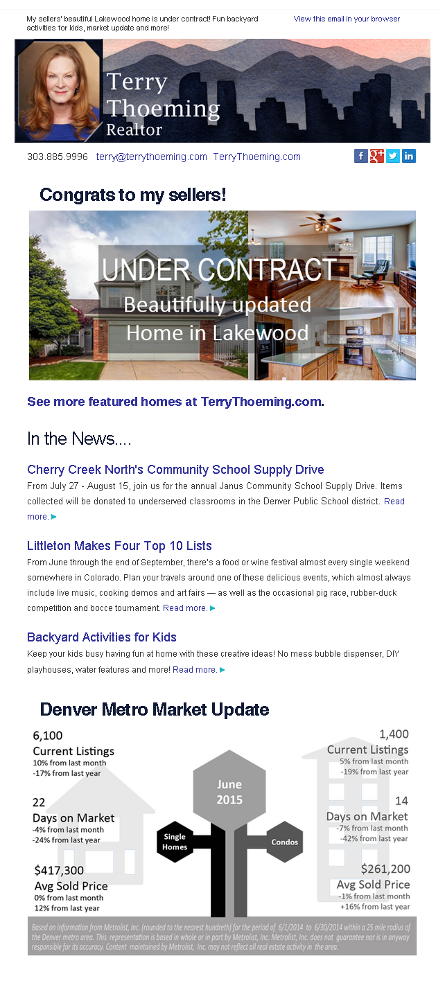 July Newsletter 2015